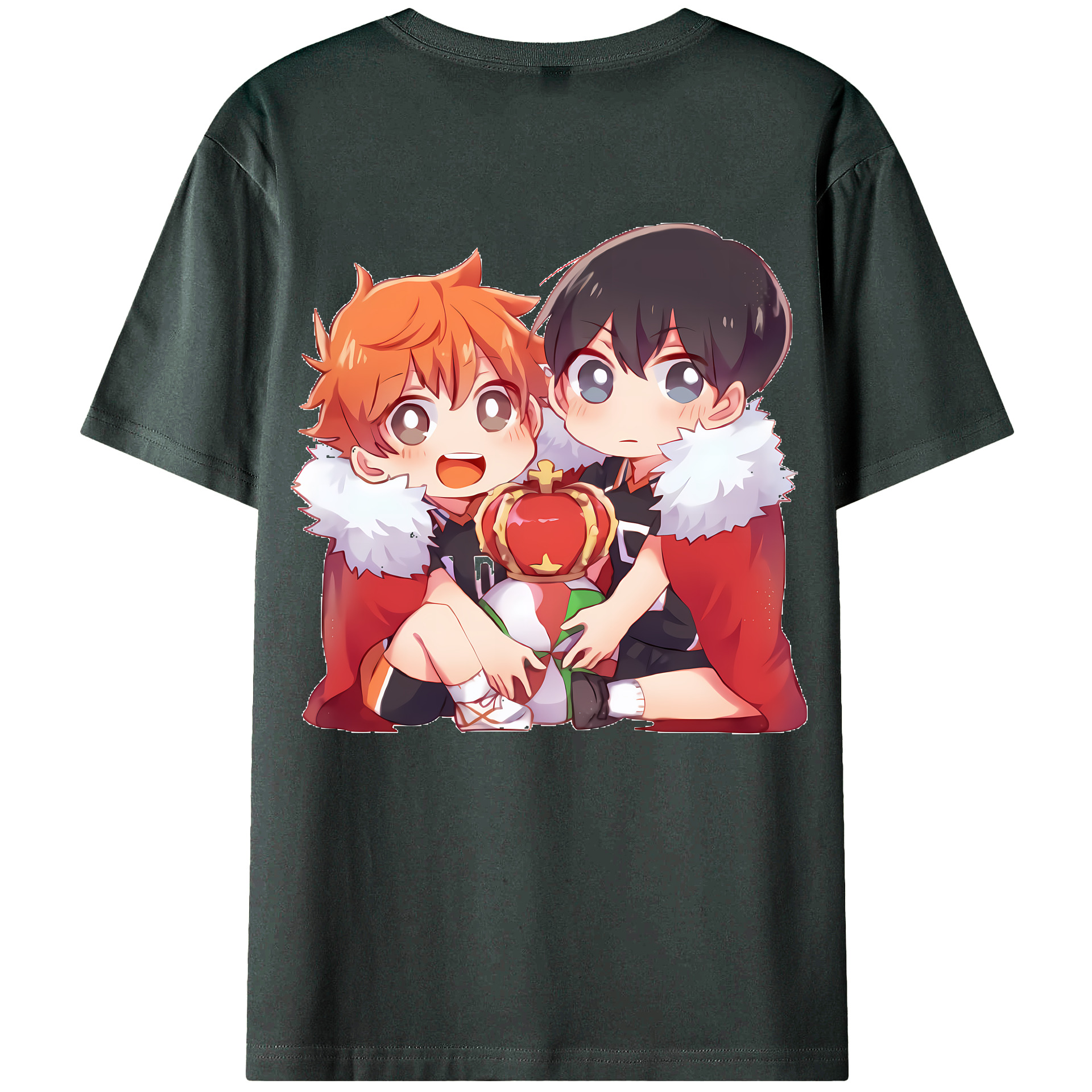 （画像用） ハイキュー!! Haikyu!! 綿100％ メンズ半袖Tシャツ（バックプリント） 通気性